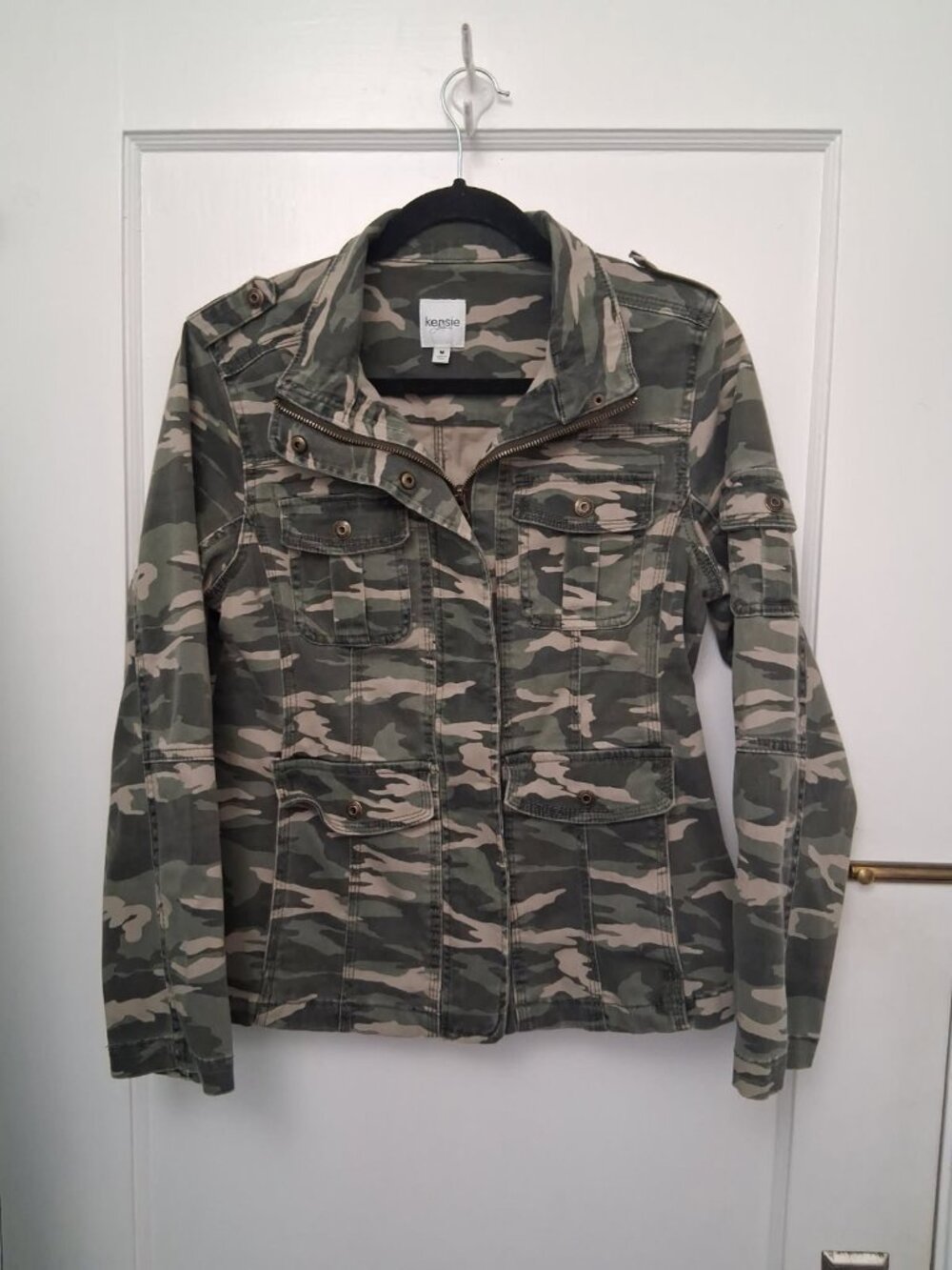 Women's Kensie Jeans Camo Military Jacket